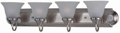 Maxim Essentials-4 Light Early American Bath Vanity in Early American style-30 Inches Wide by 7 inches high-Satin Nickel Finis