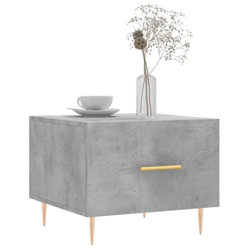Table basse gris béton avec rangement pour optimiser et ranger votre salon - 4