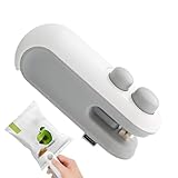 Máquina de sellado de bolsas de patatas fritas | Máquina de sellado de alimentos 2 en 1 para chips | Selladora de cocina con control de temperatura para la escuela dormitorio picnic almacenamiento