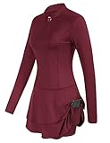 Women's Long Sleeve Exercise Tennis Dress with Built-in Shorts Golf Workout Athletic Dresses...