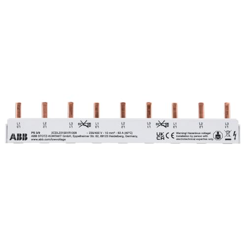 ABB PS3/9 Phasenschiene 3-phasig 3x9P 10 mm² 2CDL231001R1009