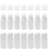 RMISODO 15 Pieces 50ml Empty Refillable Roll On Bottles, Plastic Roller Bottles, Reusable Leak-Pr...