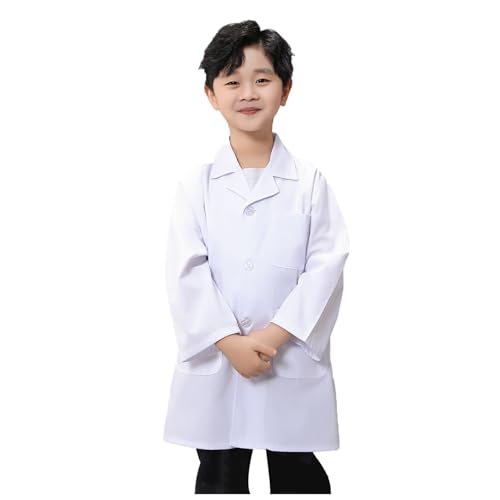 Wesaloes Blouse Blanche Enfant Chimie Coton Blouses Lycee pour Fille Garçon Manche Longue Chemise avec Poche pour étudiant Science Halloween Blouse Peinture Enfant (White, 9-10 Years) Wesaloes Blouse Blanche Enfant Chimie Coton Blouses Lycee pour Fille Garçon Manche Longue Chemise avec Poche pour étudiant Science Halloween Blouse Peinture Enfant (White, 9-10 Years)