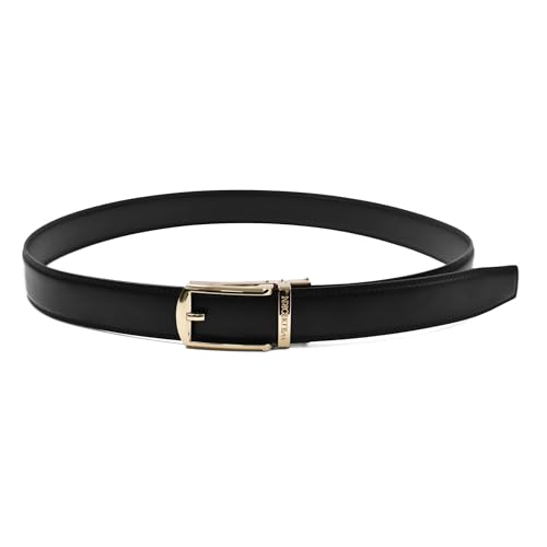 Image of WildHorn Men's Leather Belt Gift Set | Genuine Leather belt Strap with 2 Interchangeable Buckles | Formal & Casual Wear Adjustable Belt | Automatic lock leather belt for men