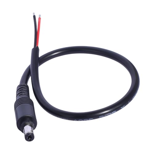 Zeiwohndc Cable de carga de 5,5 x 2,1 mm con rotación para varios dispositivos, incluyendo LED y cable de alimentación giratorio de 18 AWG