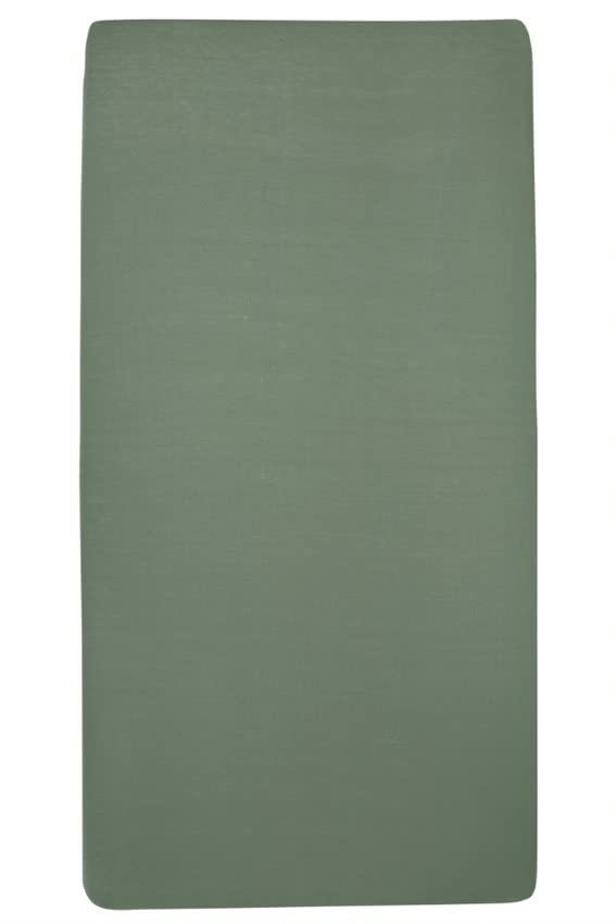 Lenzuolo Jersey Meyco Home 100% Cotone - 90x210/220cm Verde Bosco Per Letto Singolo - Foto 8