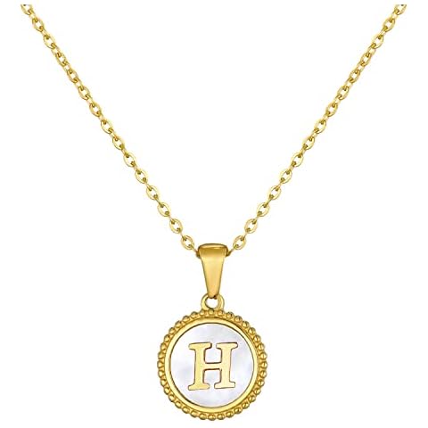Glimmerst 18K Gold Plated Initial Necklace Cover