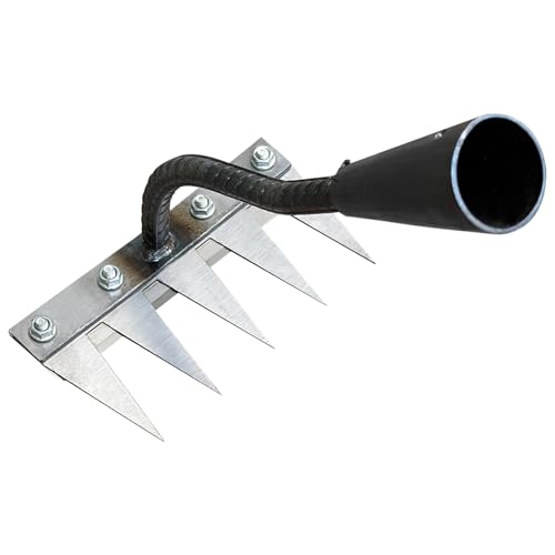 Rastrillo de Hierro para Jardín Heavy-Duty con 5 Dientes