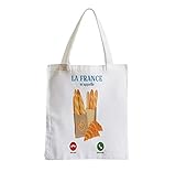 Fabriqué en France Fabulous Grand Sac Shopping Plage Etudiant La France M\'Appelle Pain Croissant Cliché