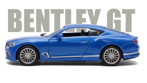 Image of SHAKTISM Die-Cast Metal Car Toy -1:36 Scale, Opening Doors, Pull Back Function, Collectible Toy, Racing Car for Kids Birthday Gift for Boys Girls (Blue Bentley Diecast)