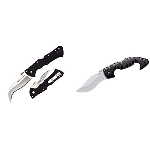 Cold Steel Black Talon Ii Folding Knife With Tri-Ad Lock And Pocket Clip, Serrated, 4.0" & Unisex Adult Spartan Lockback Folder Knife, Black, 4.5 Us #TOP22