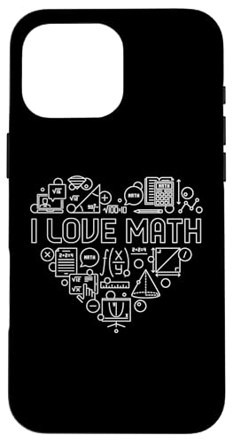 I Love Math Heart Back To School ���w ���t �w�� �X�}�z�P�[�X iPhone 16 Pro Max �p