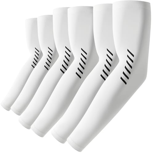 ROCK TAKIN 3 pares de calentadores de brazo con protección solar UV, para hombre, mujer, UPF 50+, enfriamiento UPF 50+, para verano, compresión, tatuaje, calentadores de brazos, unisex, para ciclismo