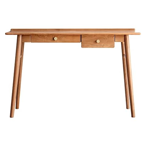 Fancyarn Wood Table,100% Solid Wood Dining Table w/ 4 Wood Legs,Rectangular Wood Kitchen Table for Dining Room Restaurant Living Room Oak (55.1 x27.6X 33.3) Cover