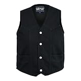 Daniel Smart Kids Jean Vest Premium Quality Denim Vest Kids with Unique V Neck Design and Multiple Pockets