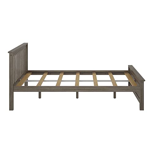 Max & Lily Queen Bed Frame with Slatted Headboard, Solid Wood Platform Bed for Kids, No Box Spring Needed, Easy Assembly, Clay by Max & Lily - Image 4
