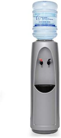 Hydrate Direct Archway Hot & Cold Bottled Water Cooler Dispenser | Floor-Standing Office Water Machine, Perfect for Tea & Coffee and Cool Chilled Water, Ideal For Both Offices & Homes – in Grey/Silver
