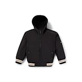 [BOSS] [ボス] キッズ フーデッド ジャケット ロゴ パッチ 125 ブラック