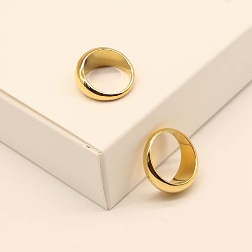Chunky Dome Rings - Thick Golden Rings (Size 5-9)4