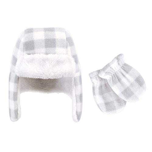 Image of Hudson Baby Unisex Fleece Trapper Hat and Mitten Set