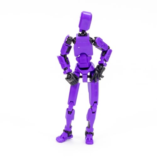 Image of DIY Dummy-13 Action Figure Robot | Fully Articulated Action Figure Toy | 3D Printed (5.4inches) (Purple)