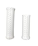 Synthetic Leather Grips for Multi-Speed Beach Cruiser Bikes, City Bikes, Hybrid Bike (White)