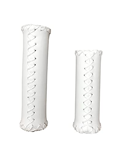 Synthetic Leather Grips For Multi-Speed Beach Cruiser Bikes, City Bikes, Hybrid Bike (White) #TOP26