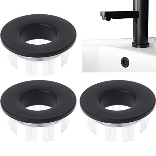 Anneau de débordement d'évier 4pcs Round Overflow Cover Washing Sink Hole Sink Drain Cap Faucet Insert Ring Replacement