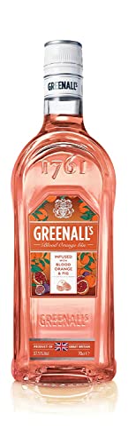 Greenall's Blood Orange & Fig Gin - Botella de Ginebra de 700ml - Elaborada con Higos y Naranjas Sanguinas - 37,5% de Alcohol - Ideal para Preparar Cocktails y Gin Tonic