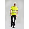 Portwest PW3 T181 Mens Hi-Vis Cotton Comfort T Shirt Short Sleeve Breathable Reflective Tape Safety Workwear Crew Neck Construction Rail Warehouse High Visibility Top, Yellow/Black, 4XL #3