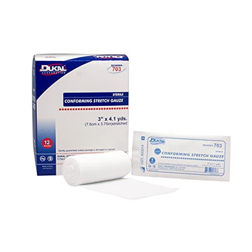 DUKAL 703 Conforming Stretch Gauze Bandage, 3" x 4.1 yd, Sterile