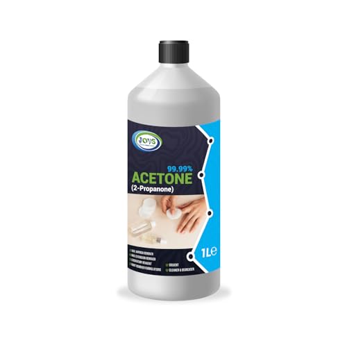 99.99% Pure Acetone 1L | Professional Strength Nail Polish Remover | Acrylic UV/LED Nail Glue & Varnish Remover | Salon-Quality Multi-Purpose Solvent.
