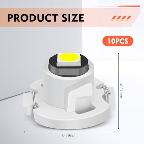 10 lámparas LED para tablero de instrumentos universal blanco miniatura 2