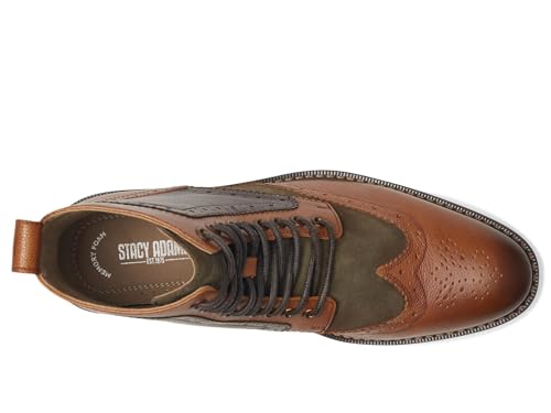 Stacy Adams Men's Finnegan Wingtip Boot Fashion, Olive Multi, 102