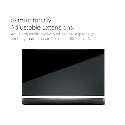 Definitive Technology Mythos 3C-65 Ultra-Slim, on-Wall, high-Performance, Adjustable-Width, Three-Channel Passive Sound bar for 65-Class TVs