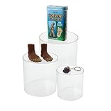 Source One LLC 3 Piece Set of 3,4,5 Inch Round Acrylic Risers - Medium