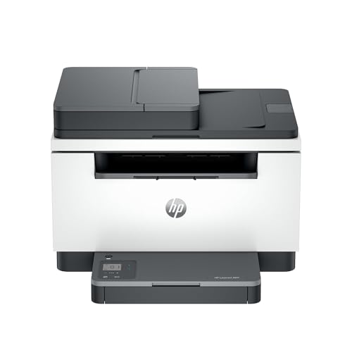 HP LaserJet M235sdw 8J9K7F, Stampante Multifunzione A4, Stampa Fronte e Retro Automatica in Bianco e Nero, 27 ppm, WiFi, Ethernet, USB, ADF, HP Smart, No Fax, Schermo LCD a icone, Grigia