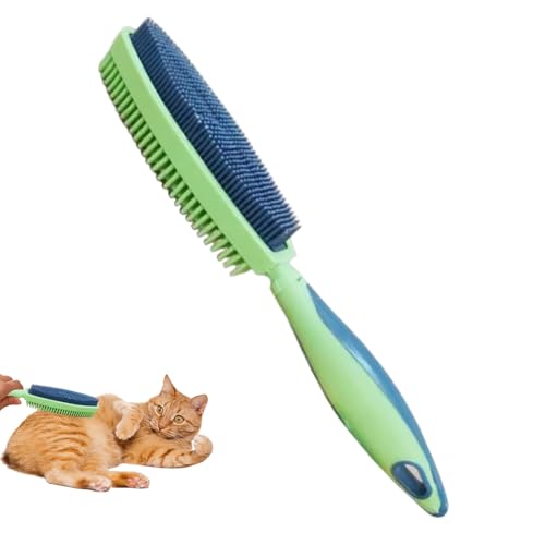 Cepillo para mascotas de doble cara que elimina el desprendimiento de pelo muerto