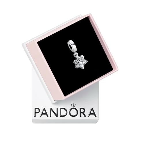 PANDORA Abalorio colgante brillante con estampado de huellas de mascotas, compatible con PANDORA Moments, joyería para mujer, regalo para ella, fabricado con plata de ley y circonita cúbica, con caja