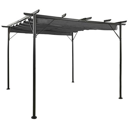 Festnight Pérgola de Aluminio con Techo Retráctil,...