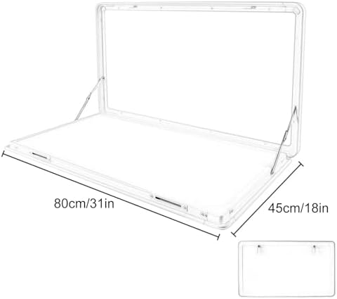 Premium RV Folding Table - Lockable Aluminum Alloy Wall-Mounted Picnic Table for Campervans, Outdoor Use, Compact & Portable (Black, 60x45cm/24x18in)