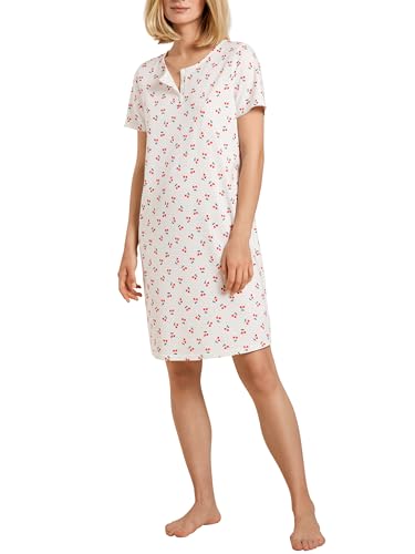 CALIDA Shell Nights Kurzarm-Nachthemd, Länge 95cm Damen, aus 100%...