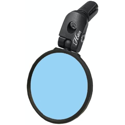 Hafny Bar End Bike Mirror, HD Glass Bike Mirror (Blue, 62mm) Cover