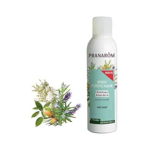 PranarÔM Aromaforce – Purifying Spray Bio Ravintsara and Tea Tree – Saneates and Purifies the Air in 60 Seconds – 150 ml (Packing may vary)