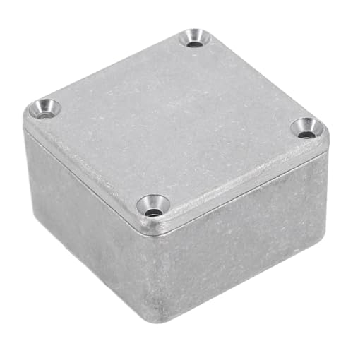 Image of Honseadek Die-Cast Aluminium Enclosure Box, IP54 Water Resistant, Silver, Multiple (1590LB (50.5x50.5x31mm))