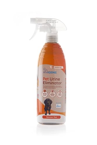 Byotrol ANIGENE Pet Urine Eliminator Spray (750ml - Summer Zest) - Enzyme Powered Cat & Dog Urine Remover Spray - Works In Minutes - Helps Prevent Remarking - Made Of 100% Recycled Plastic