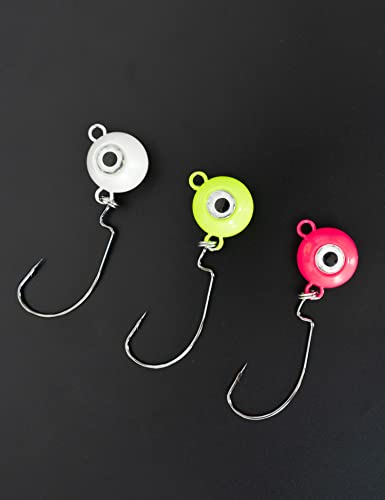 Bluewing Free Swing Jig Head 1Pc Freshwater Fishing Lures Lead Head Jig For Perch Crappie Bluegill Bass Fishing, Size 2Oz, Pink #TOP6