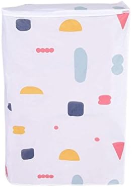 Yosoo Dust Proof Roller Washing Machine Top Covers, Waterproof Washer/Dryer Cover Protective Dust Storage Bag, Top Load (22.44 x 22.44 x 34.65in)