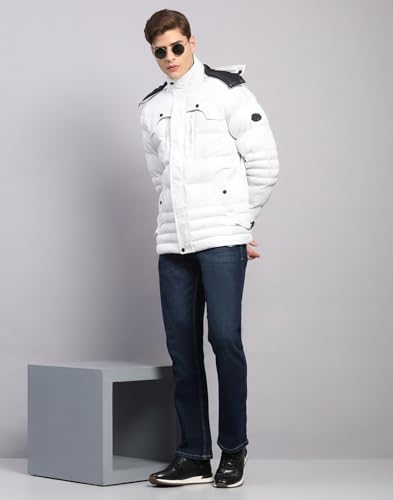 Image of Monte Carlo Mens Regular Fit Solid Hood Zipper Full Sleeves Winter Jacket| Warm Coat for Men | Stylish Zipper Jacket (Pack Of 1)