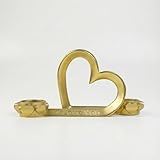 Cute Love Golden Heart Candle Holder Candlestick Tealight Love Candle Holder for Home Decor Weddings, Anniversaries & Romantic for Couples, Fireplace